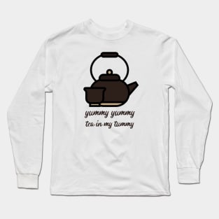 Yummy Tea in my Tummy Long Sleeve T-Shirt